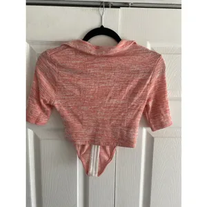 Solely Fit Zip Up Corset Crop Top Womens Size XS Orange Space Dye Knit Y2K Rave thumbnail 6