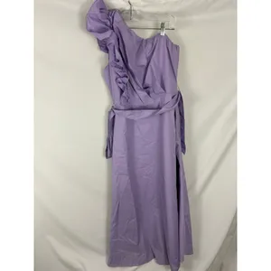 NWT Zesica Purple One Shoulder Maxi Dress Size Small thumbnail 2