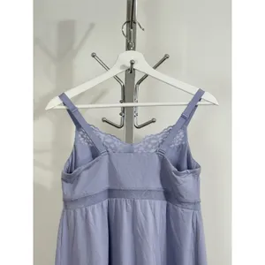 UNDERSTANCE Womens Size S Blue Lavender Lace Trimmed Chemise Sleepwear Nightgown thumbnail 8