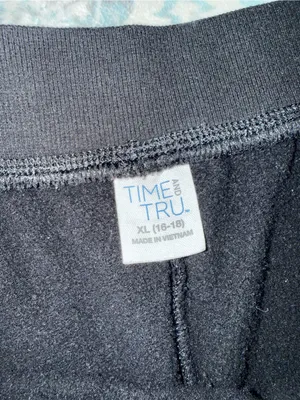 Time and Tru Black Jogger Pants XL thumbnail 3