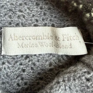 Abercrombie‎ & Fitch Merino Wool Blend Turtleneck Sweater Vest Grey XS thumbnail 5
