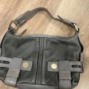 Michael Kors Gray Leather Purse thumbnail 1