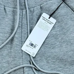 Alo Yoga High-Waist Easy Sweat Short Athletic Heather Grey XS NWT thumbnail 3