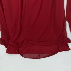 Alex Evenings Size-8 Red Chiffon‎ One Shoulder Empire Waist Evening Gown thumbnail 11