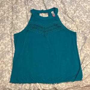 No Boundaries Turquoise w/ Accent Halter Tank Top thumbnail 1