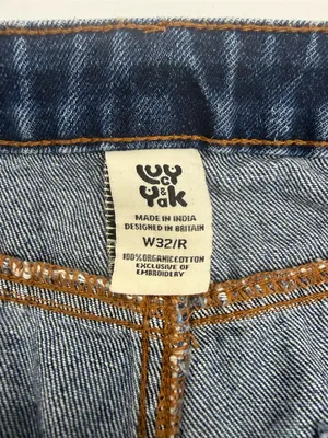 Lucy & Yak Dana Jeans Daisy Mae Embroidery Organic Cotton High Rise 80s Mom thumbnail 17