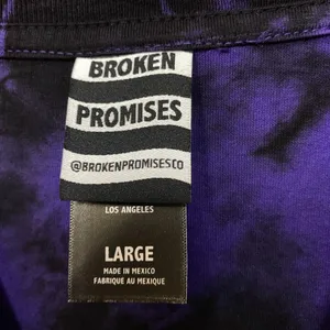 Broken Promises Checkered Pattern Tie Dye Long Sleeve L  thumbnail 4