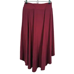Halara Breezeful High Waisted Tie Midi Skirt Size M Burgundy Lightweight Fall thumbnail 3