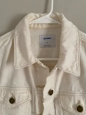 Old Navy White Denim Jacket thumbnail 3