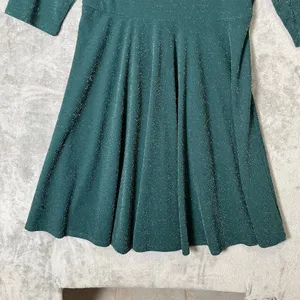 Unique Vintage XL Emerald Glitter Dress Vintage Inspired‎ Fit Flare Pin Up New thumbnail 10