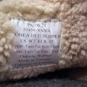 OluKai Nohea Heu Slipper Women Size 7 Tan Beige Sherpa Moccasin 20459 Cozy thumbnail 6