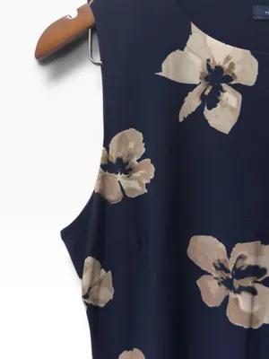 Tommy Hilfiger | NWOT Navy Cream Floral Print Sleeveless Shift Dress (Size 6) thumbnail 6