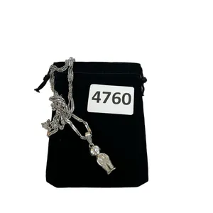 Boy charm necklace pendant 925 marking boy with overalls thumbnail 13