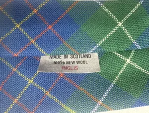Inglis Scotland Mens Tie New Wool Tartan Green Plaid Necktie Vintage Cravats thumbnail 4