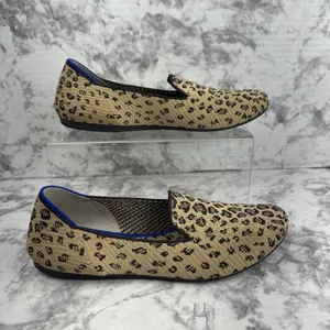 ROTHYS Shoes‎ Size 8.5 Loafers Flats Retired Cheetah Leopard Animal Print Knit thumbnail 3