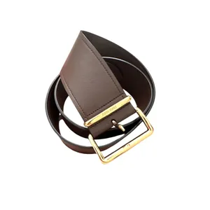 MIU MIU‎ Leather Belt Brown Gold Hardware thumbnail 2