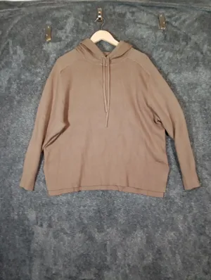 Roots Womens XL Camel Tan Pull Over Hoodie Lenzing Ecovero Viscose Blend thumbnail 3