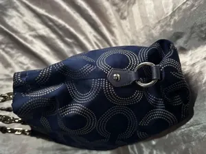 Vintage Y2K Coach Signature Blue Ashley Dot Optic Shoulder Bag thumbnail 2