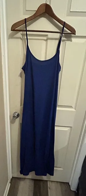 Chic Me Blue Slip maxi Dress with Spaghetti Straps - XL thumbnail 1