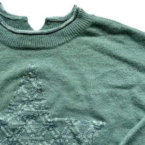Democracy Space Dye Star Sweater Top Green Blouson Sleeve Ethereal Indie‎ Twee thumbnail 4