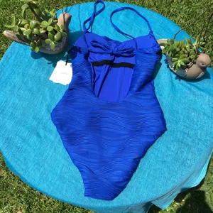 NEW Onia Gabriella Blue Wave Textured Swimsuit S thumbnail 5