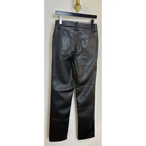 GOOD AMERICAN Faux Leather Good Icon Jeans in Black001 Size US 27 thumbnail 7