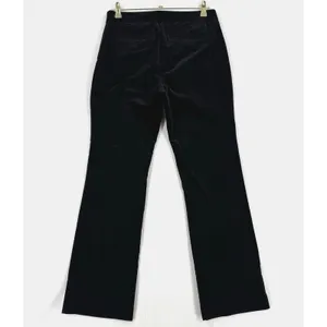 J.Jill Black Velvet Pants Women’s 6 Stretch Straight Leg Cotton Holiday Luxury thumbnail 2