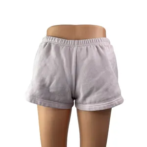 Aritzia Sweatfleece Women's Purple Lilac Boyfriend Fit Lounge Mini Shorts Size S thumbnail 3
