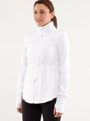 Lululemon Inner Peace Jacket reversible mock neck full zipper up tie waist thumbnail 2