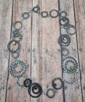 Brighton 36" TOWNSEND Silver Plated Stations and Crystal Long Statement Necklace thumbnail 1