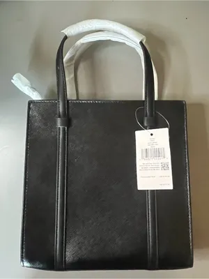 kate spade Black Satchel with Houndstooth Charm and Gold Hardware NWT thumbnail 2
