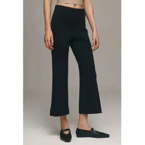 Anthropologie Maeve The Margot Kick-Flare Cropped Pants Black Size M thumbnail 4