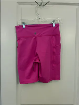 Figs Women's Hot Pink High-Rise Bike Shorts size Large thumbnail 3