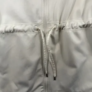 Lululemon Sz 14‎ Softstreme Cinch Waist Jacket Full Zip White Opal Bone Hooded thumbnail 3