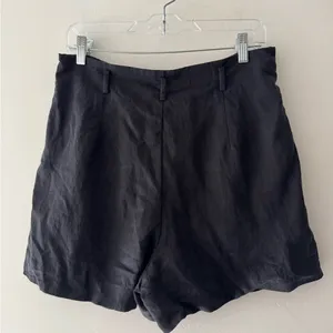 Zara Black‎ High Waisted Relaxed Soft Shorts thumbnail 4