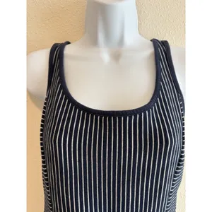 Tommy Hilfiger Blue & White Striped A Line Midi Cotton Dress Size 0‎ thumbnail 3