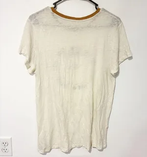 Free People Size Medium ‘Happiness Makes the World Go Round’ embroidered tee thumbnail 6