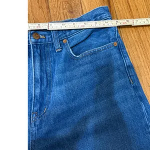 Madewell Baggy Straight Jeans Medium‎ Wash Blue Cotton Hemp Size 28 thumbnail 11