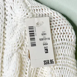 NWT Aeropostale Oversized Cable Knit Cropped V Neck Cardigan Sweater Cream XL thumbnail 10