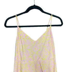Anthropologie Lilka Saffron Romper Culottes Tie‎ Back Floral Pink Yellow Small thumbnail 4