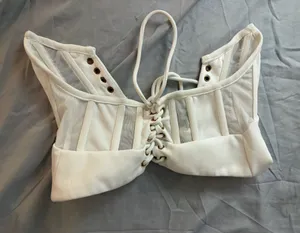 Outcast White Crop Top Size XXS thumbnail 1