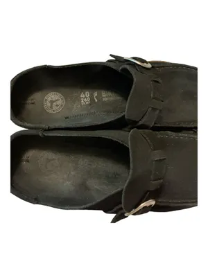 Birkenstock Buckley Black Suede Moccasin Clog Mules Shoes Size 40 Narrow Women 9 thumbnail 5