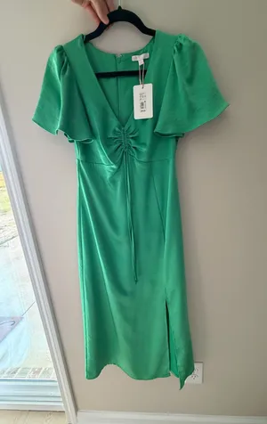Green midi dress thumbnail 1