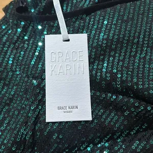 Grace and Karin Sequin Mid Dress NWT thumbnail 5