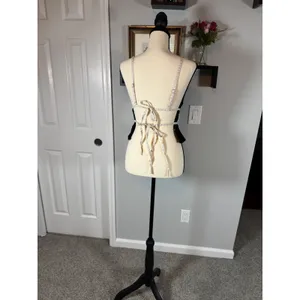 Princess Polly Black Organic Cotton Peplum Cami Top with Cream Trim US 6 thumbnail 3