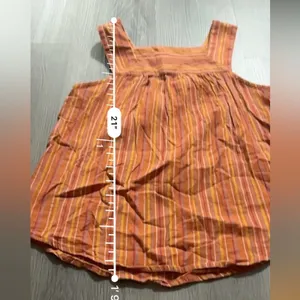 Universal Thread Orange Multicolor Striped Square Neck Sleeveless Top Size‎ XS thumbnail 6