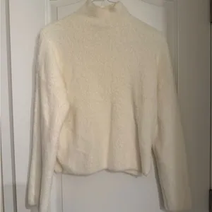 Abercrombie & Fitch Off White Cowl Neck Sweater Small Cream Knit Never Worn thumbnail 5