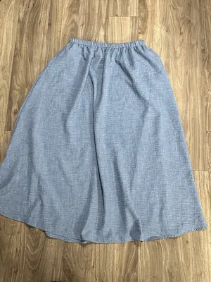Blu Pepper Light Blue Maxi Skirt with Elastic Waist thumbnail 10