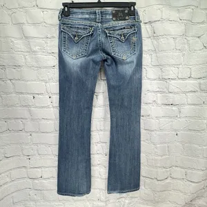 Miss Me Boot Jeans Women’s Size 28 JW5078B5 Embellished Rhinestones Low Rise thumbnail 2
