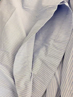 Doen Quinn Tie-Detailed Shirred Striped Organic Cotton-Poplin Midi Dress,Blue,S thumbnail 7